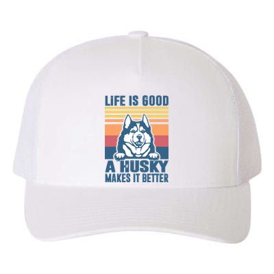 Siberian Husky Gifts For Women Men Husky Dog Dad Dog Mom Yupoong Adult 5-Panel Trucker Hat