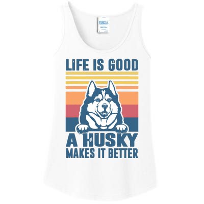 Siberian Husky Gifts For Women Men Husky Dog Dad Dog Mom Ladies Essential Tank