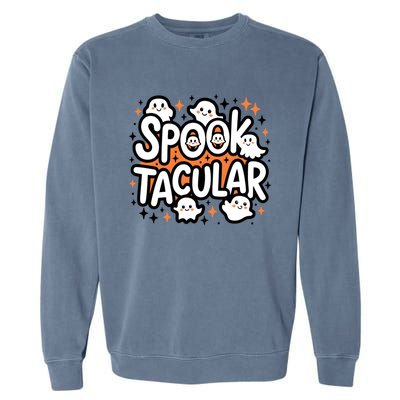 Spooktacular Halloween Ghosts Pumpkins Stars Funny Gift Garment-Dyed Sweatshirt