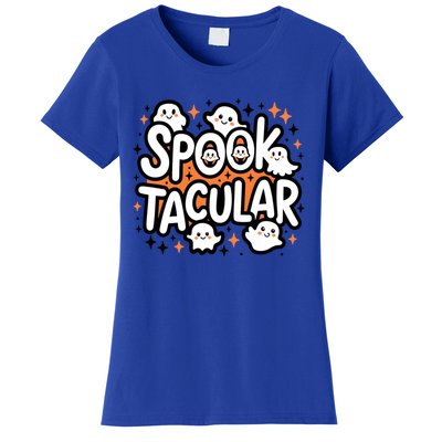 Spooktacular Halloween Ghosts Pumpkins Stars Funny Gift Women's T-Shirt