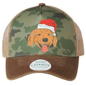 Santa Hat Golden Retriever Christmas Xmas Pj Dog Lover Owner Gift Legacy Tie Dye Trucker Hat