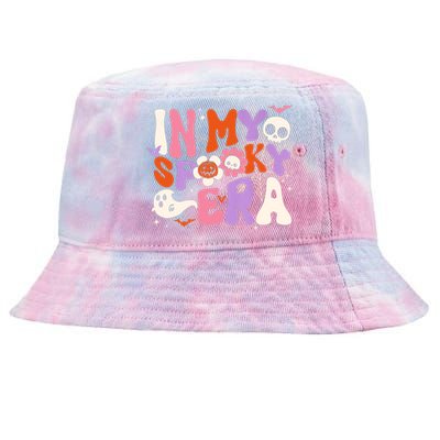 Scary Horror Ghost Groovy In My Spooky Era Retro Halloween Tie-Dyed Bucket Hat