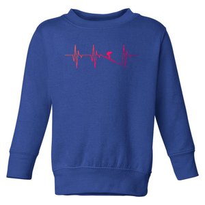 Skier Heartbeat Gift Ski Instructor Skiing Winter Sports Funny Gift Toddler Sweatshirt