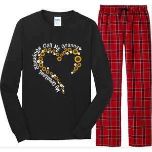 Sunflower Heart Granny My Greatest Blessing Classic Funny Gift Long Sleeve Pajama Set