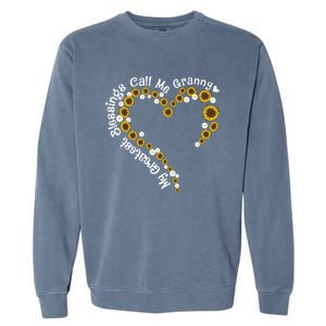 Sunflower Heart Granny My Greatest Blessing Classic Funny Gift Garment-Dyed Sweatshirt