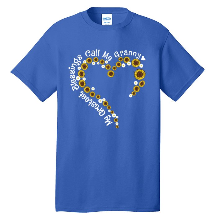 Sunflower Heart Granny My Greatest Blessing Classic Funny Gift Tall T-Shirt