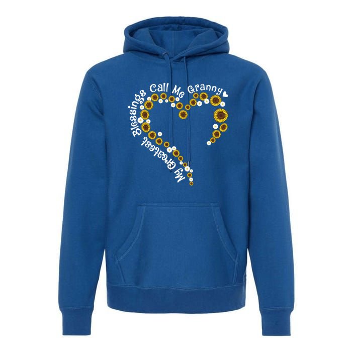 Sunflower Heart Granny My Greatest Blessing Classic Funny Gift Premium Hoodie