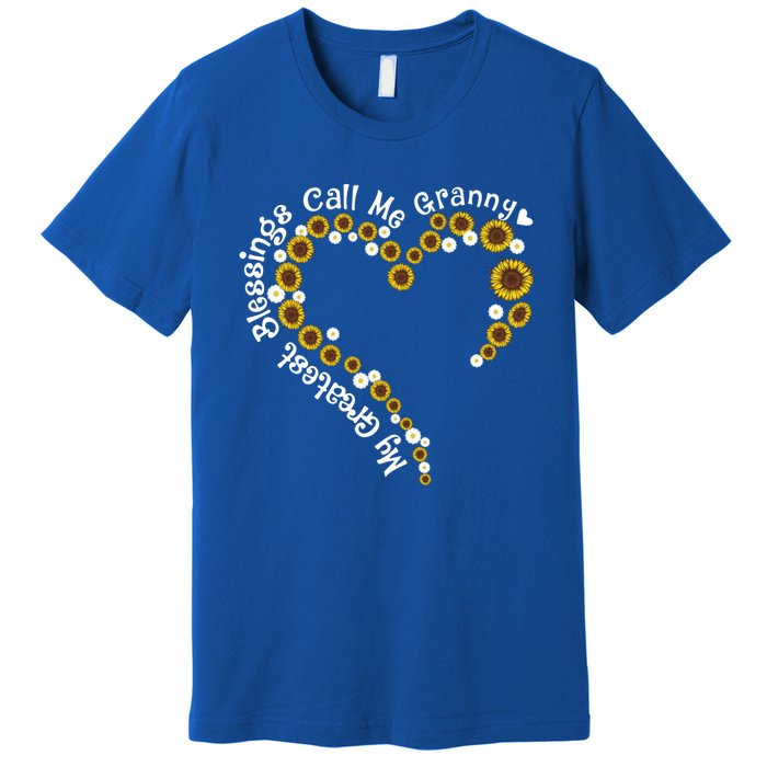 Sunflower Heart Granny My Greatest Blessing Classic Funny Gift Premium T-Shirt