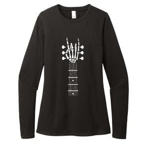 Skeleton Hand Guitar Costume Cool Easy Halloween Gift Womens CVC Long Sleeve Shirt