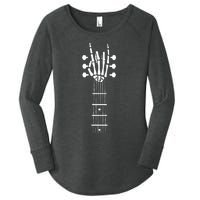 Skeleton Hand Guitar Costume Cool Easy Halloween Gift Women's Perfect Tri Tunic Long Sleeve Shirt