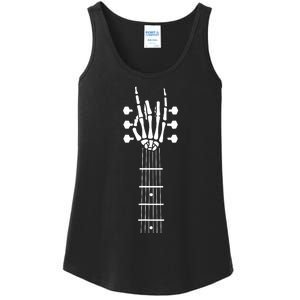 Skeleton Hand Guitar Costume Cool Easy Halloween Gift Ladies Essential Tank