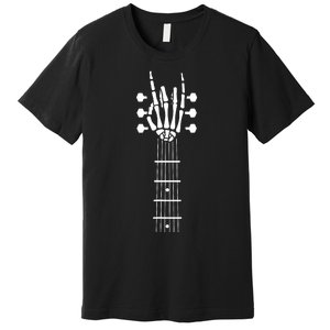 Skeleton Hand Guitar Costume Cool Easy Halloween Gift Premium T-Shirt