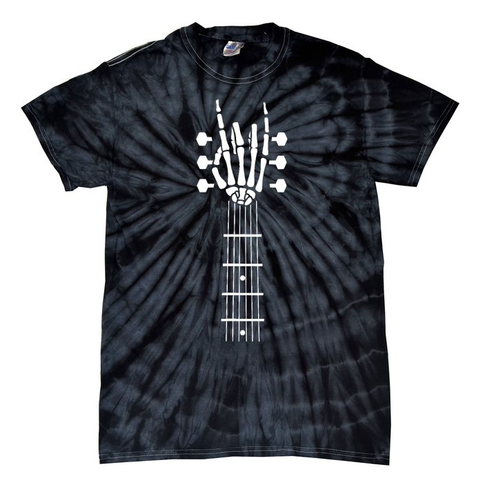 Skeleton Hand Guitar Costume Cool Easy Halloween Gift Tie-Dye T-Shirt