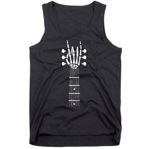 Skeleton Hand Guitar Costume Cool Easy Halloween Gift Tank Top