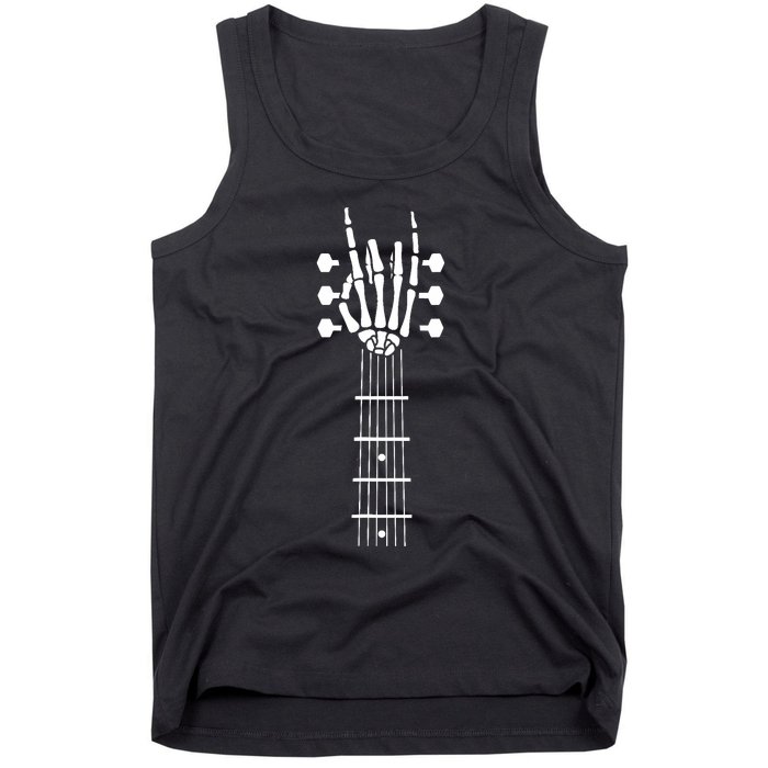 Skeleton Hand Guitar Costume Cool Easy Halloween Gift Tank Top