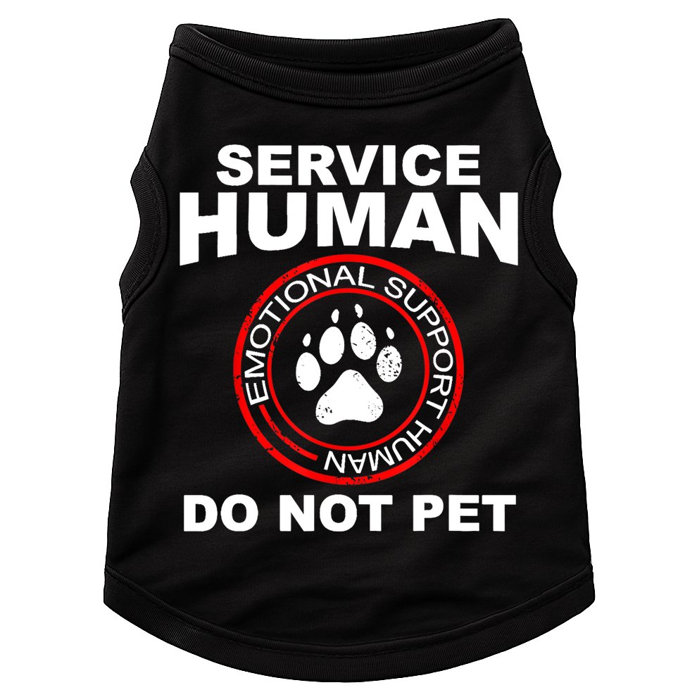 Service Human Gift Funny Dog Owner Emotional Support Human Doggie Tank