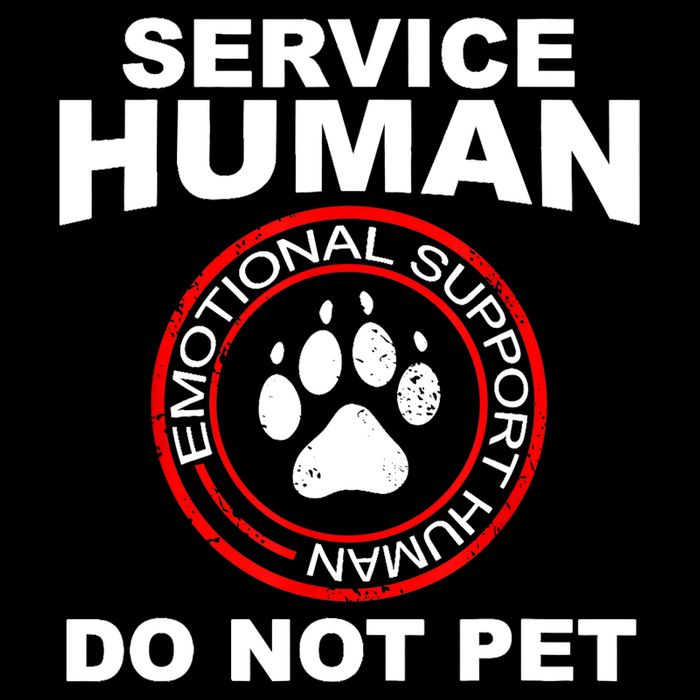 Service Human Gift Funny Dog Owner Emotional Support Human Backpack