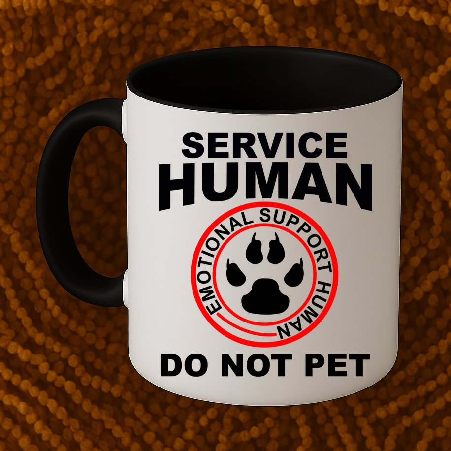 Service Human Gift Funny Dog Owner Emotional Support Human Mug