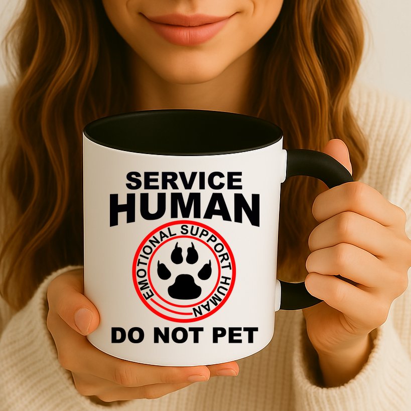 Service Human Gift Funny Dog Owner Emotional Support Human Mug