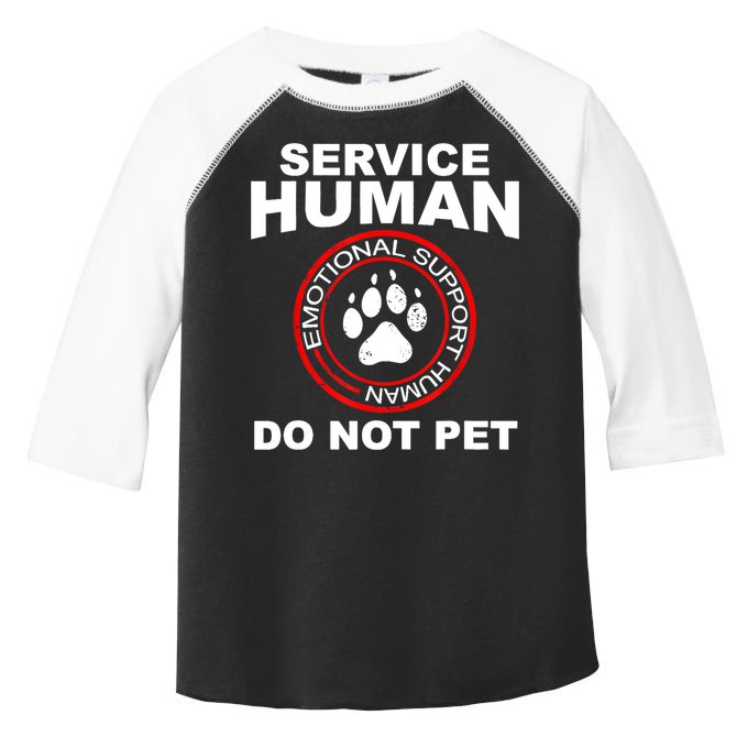 Service Human Gift Funny Dog Owner Emotional Support Human Toddler Fine Jersey T-Shirt