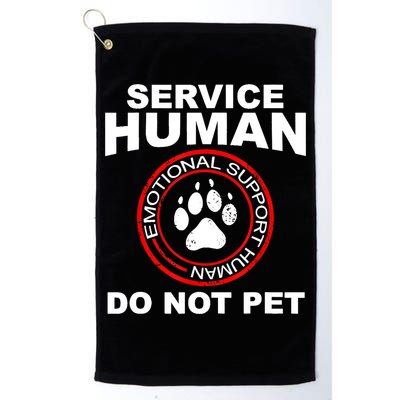 Service Human Gift Funny Dog Owner Emotional Support Human Golf Towel