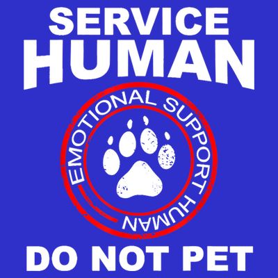 Service Human Gift Funny Dog Owner Emotional Support Human T-Shirt
