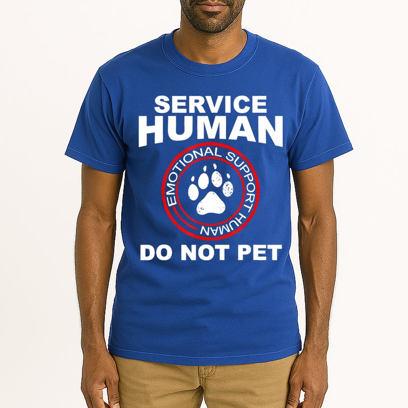 Service Human Gift Funny Dog Owner Emotional Support Human Tall T-Shirt