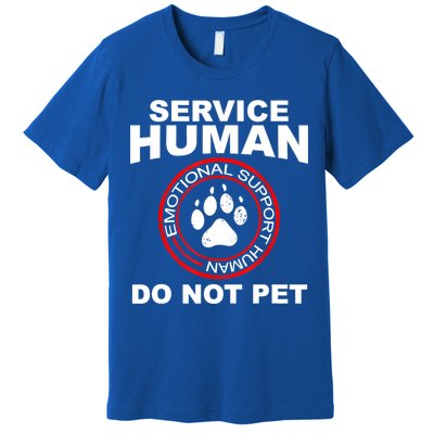 Service Human Gift Funny Dog Owner Emotional Support Human Premium T-Shirt