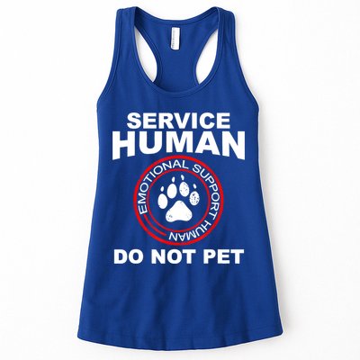Service Human Gift Funny Dog Owner Emotional Support Human Womens Tank Top
