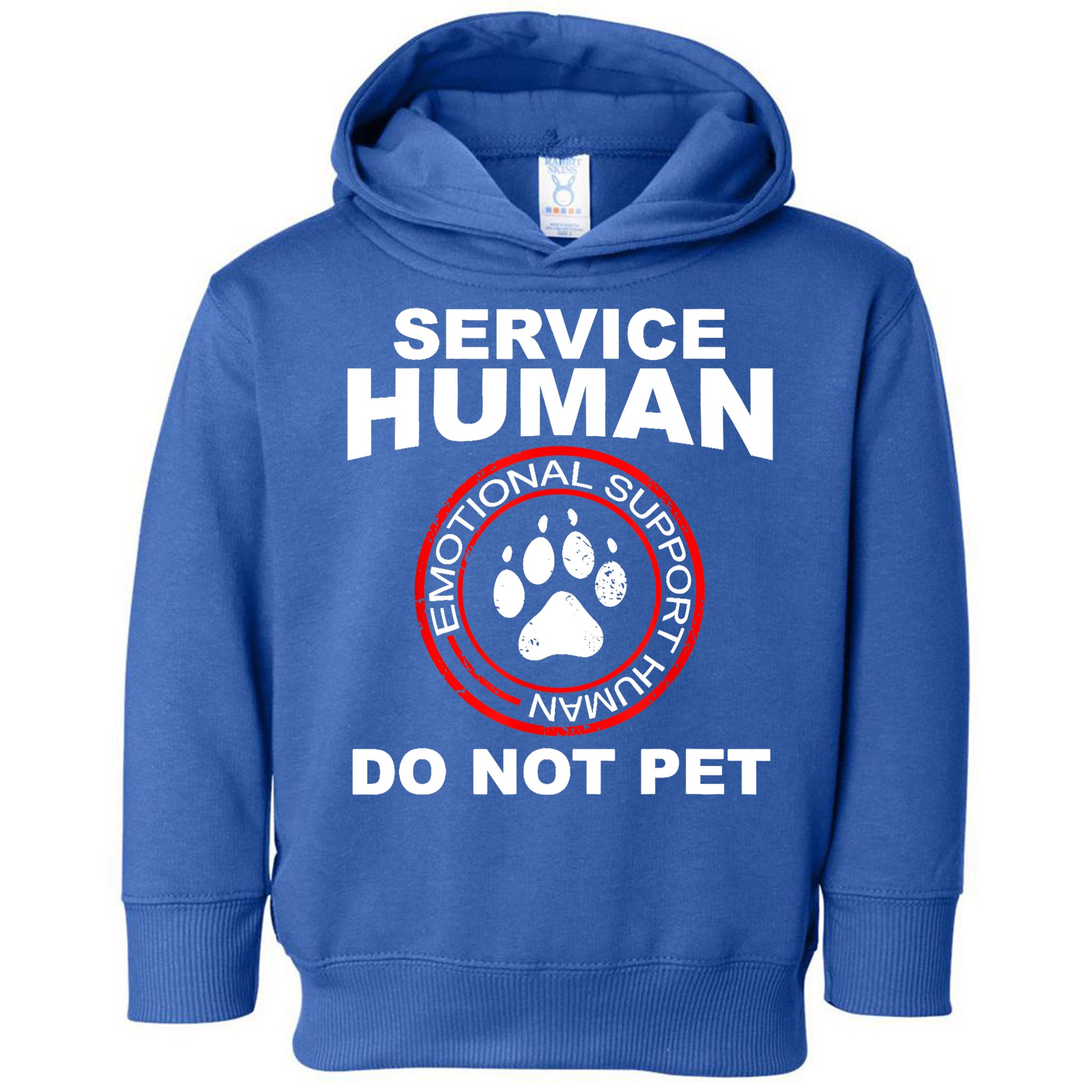 Service Human Gift Funny Dog Owner Emotional Support Human Toddler Hoodie
