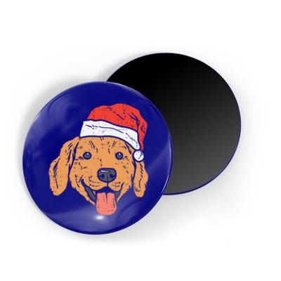 Santa Hat Golden Retriever Christmas Xmas Pj Dog Lover Owner Gift Magnet