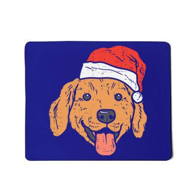 Santa Hat Golden Retriever Christmas Xmas Pj Dog Lover Owner Gift Mousepad