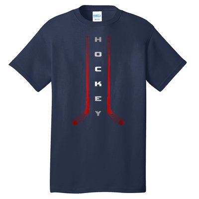 Sticks Hockey Gift For Winter Sports Tall T-Shirt