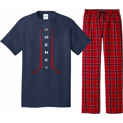 Sticks Hockey Gift For Winter Sports Pajama Set