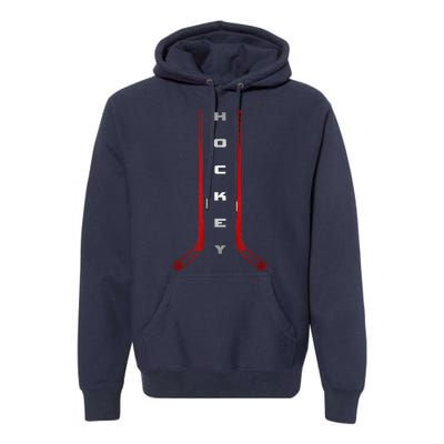 Sticks Hockey Gift For Winter Sports Premium Hoodie