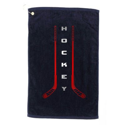 Sticks Hockey Gift For Winter Sports Platinum Collection Golf Towel