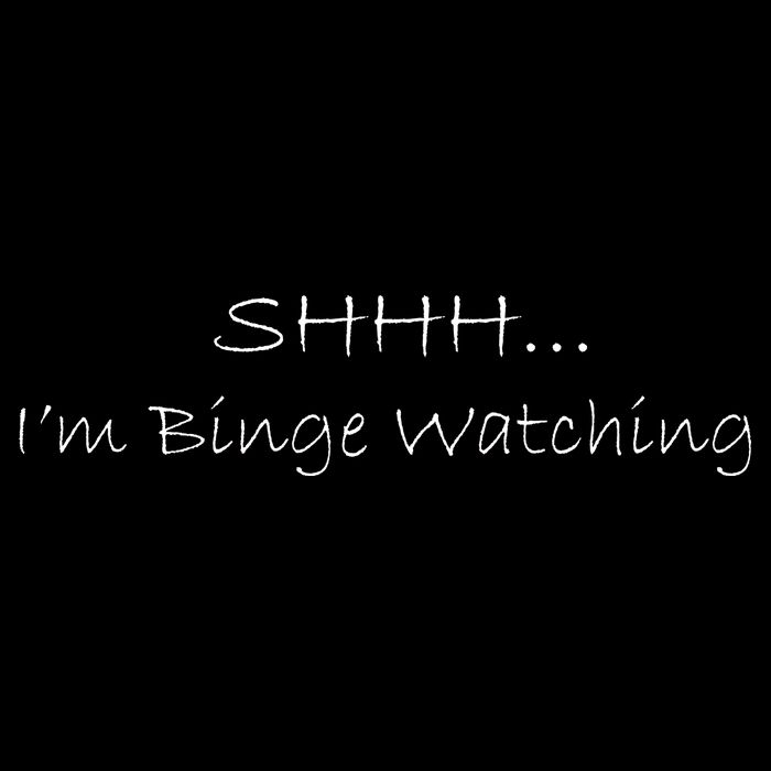 Shh I'm Binge Watching Cropped Pullover Crew