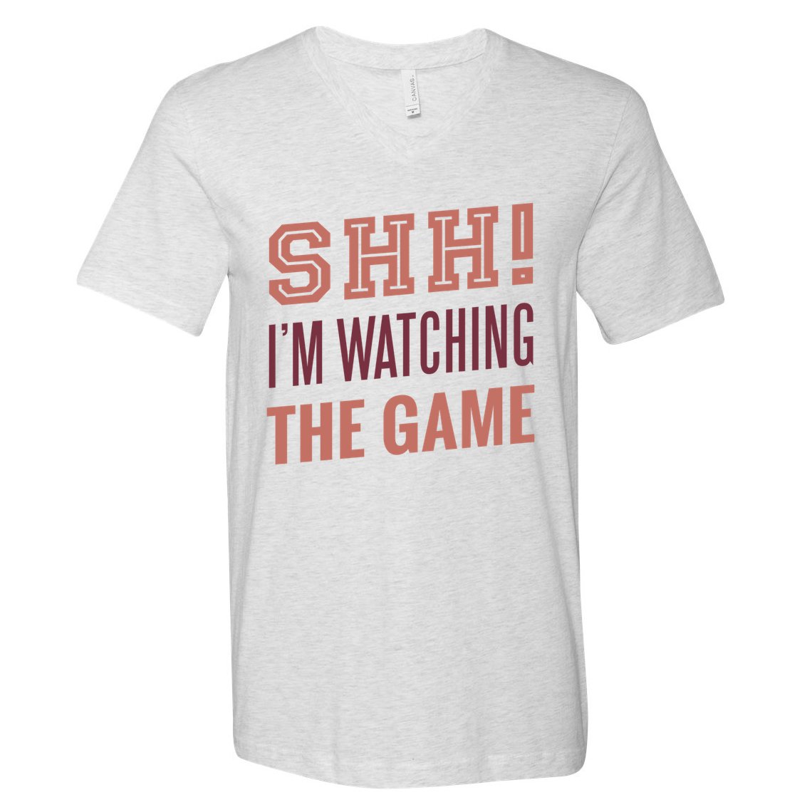 Shh I'm Watching The Game V-Neck T-Shirt