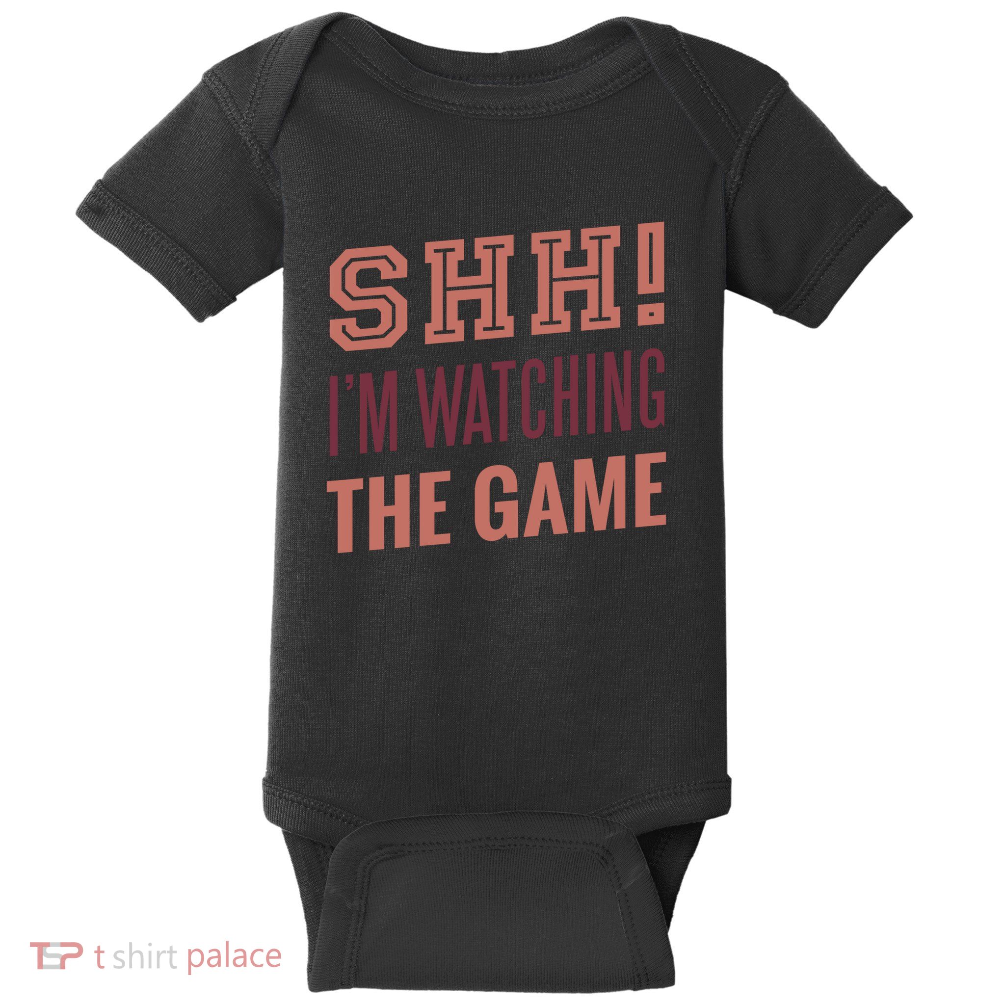 Shh I'm Watching The Game Baby Bodysuit
