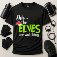 Shh The Elves Are Watching Cooling Performance Crew T-Shirt