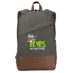 Shh The Elves Are Watching Cotton Canvas Backpack