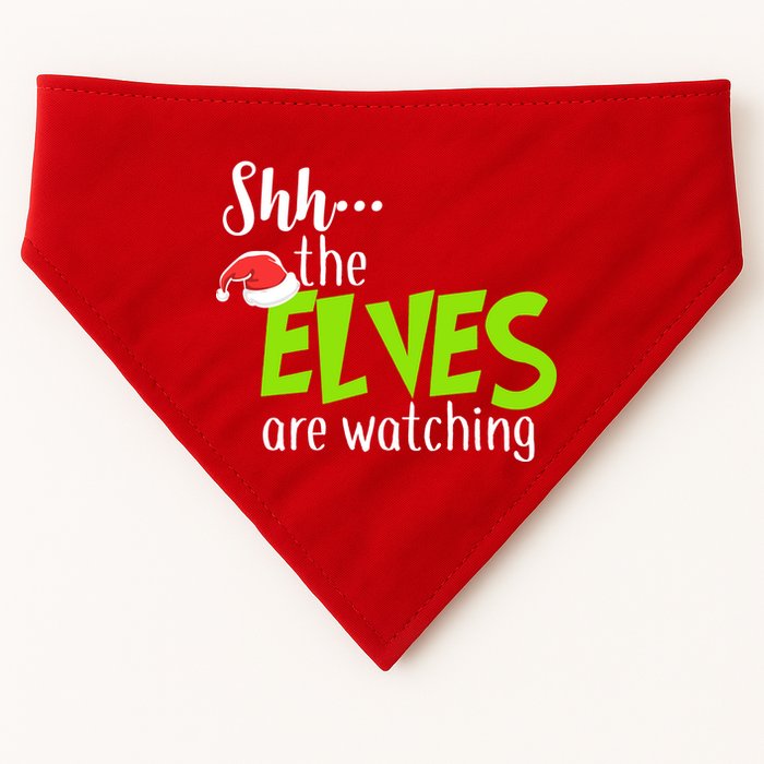 Shh The Elves Are Watching USA-Made Doggie Bandana