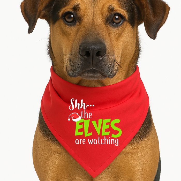 Shh The Elves Are Watching USA-Made Doggie Bandana