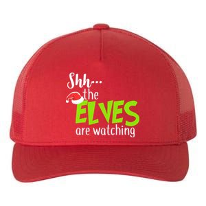 Shh The Elves Are Watching Yupoong Adult 5-Panel Trucker Hat