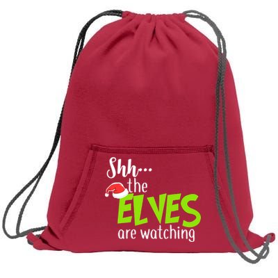 Shh The Elves Are Watching Sweatshirt Cinch Pack Bag