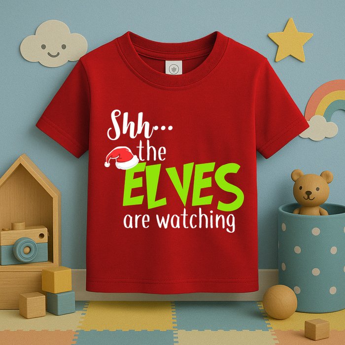 Shh The Elves Are Watching Toddler T-Shirt