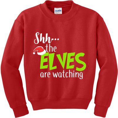 Shh The Elves Are Watching Kids Sweatshirt