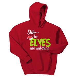 Shh The Elves Are Watching Kids Hoodie