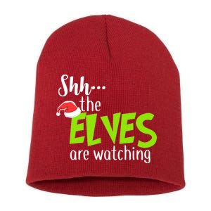 Shh The Elves Are Watching Short Acrylic Beanie