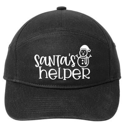 Santas Helper Holiday Gift 7-Panel Snapback Hat